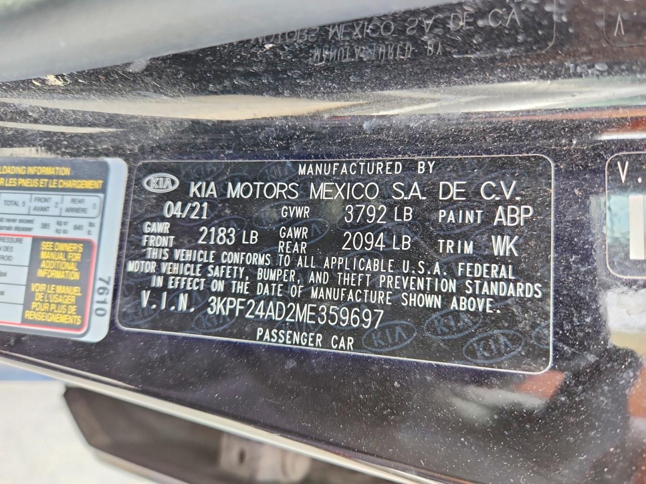 2021 KIA FORTE LXS photo 34