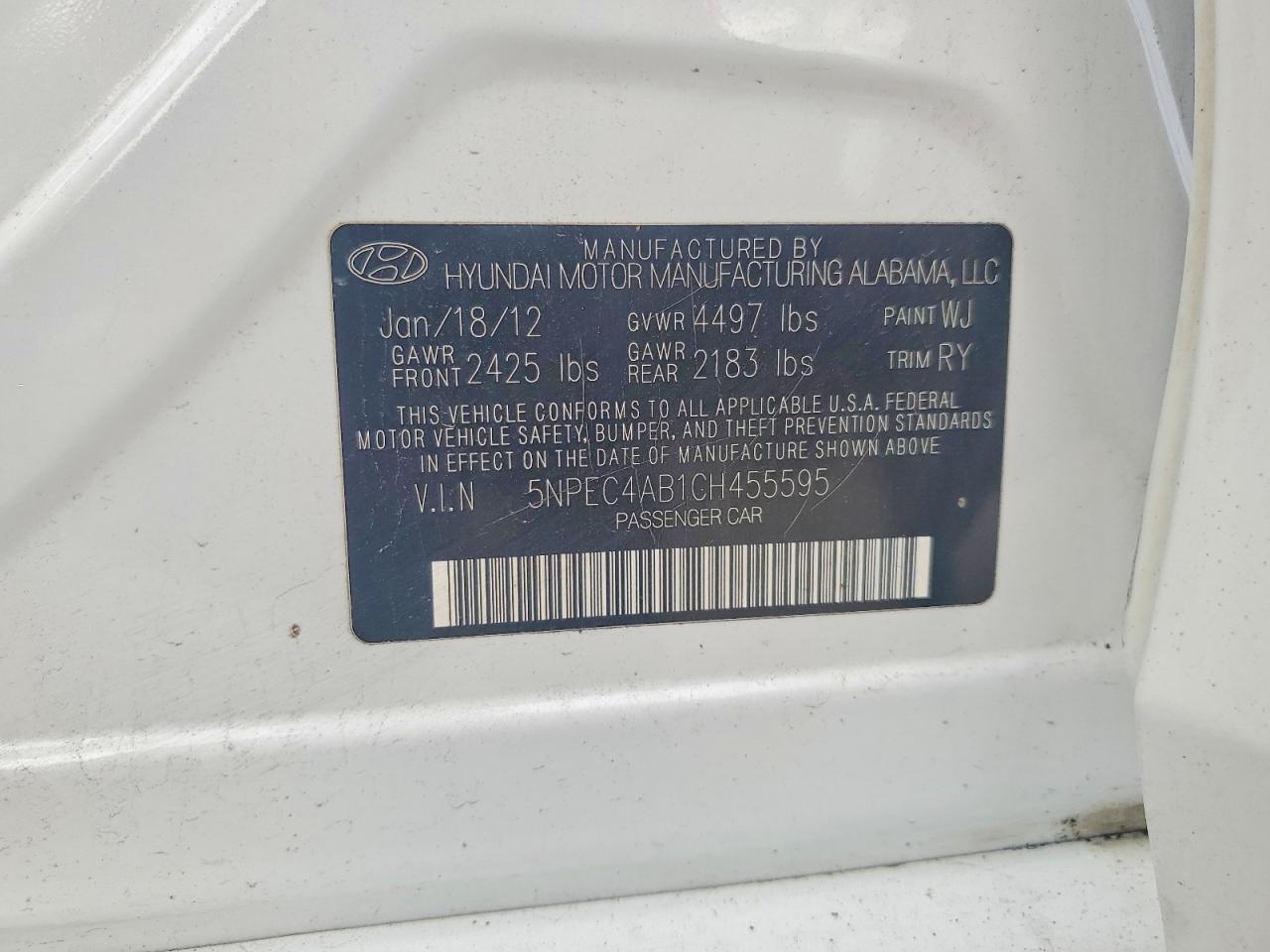2012 HYUNDAI SONATA SE 2.0T photo 25