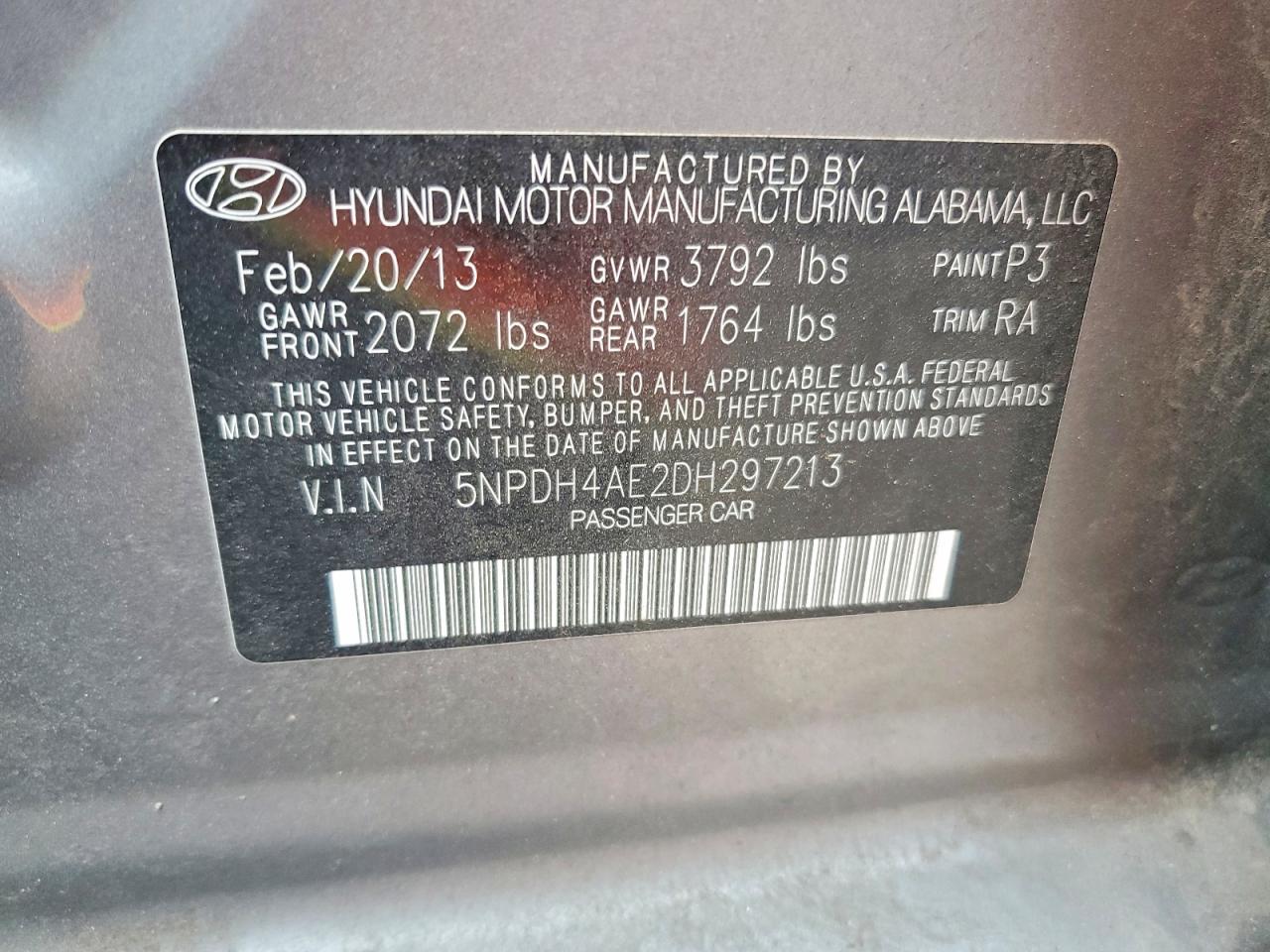 2013 HYUNDAI ELANTRA LIMITED photo 23