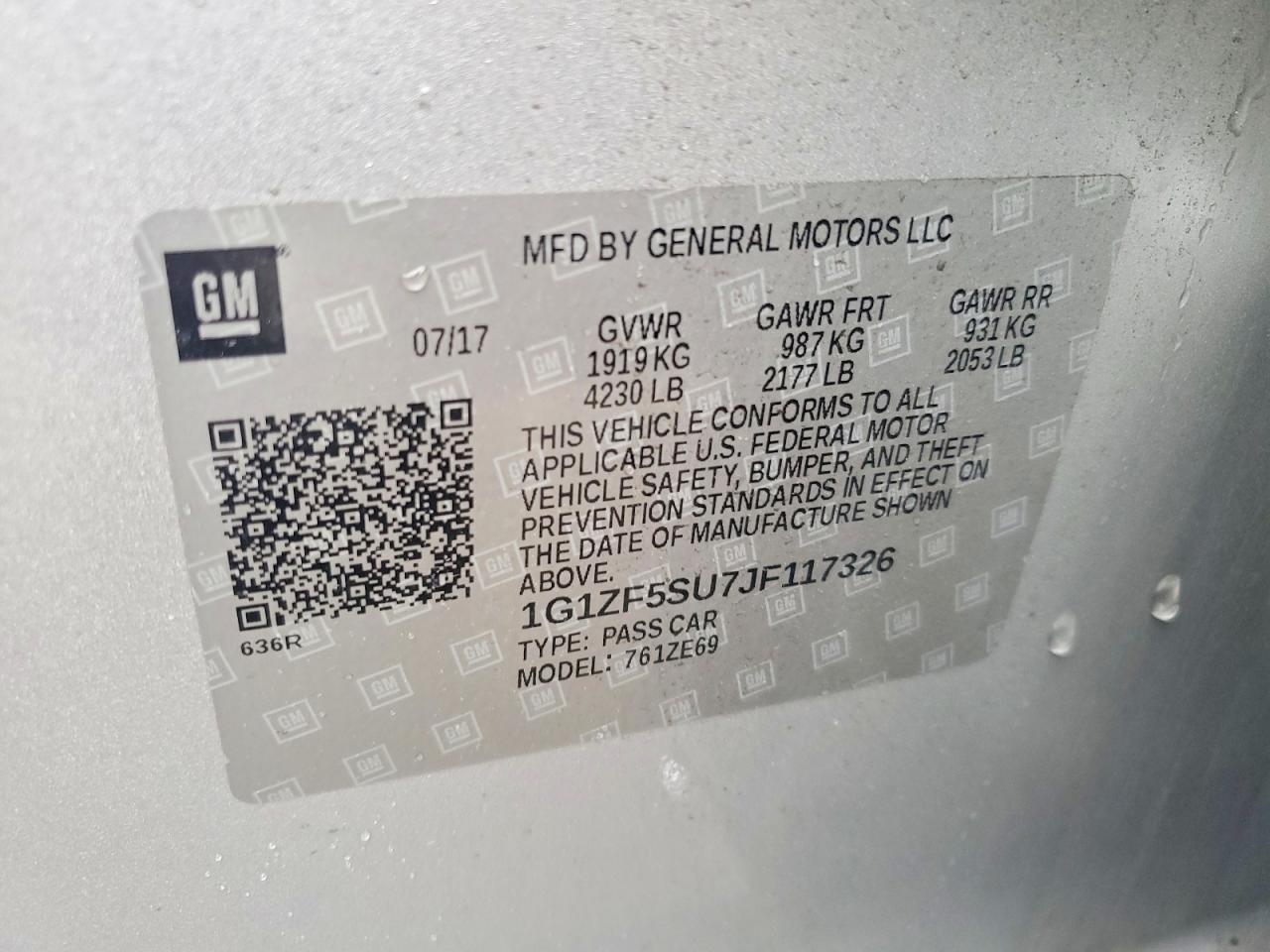 2018 CHEVROLET MALIBU HYBRID photo 12