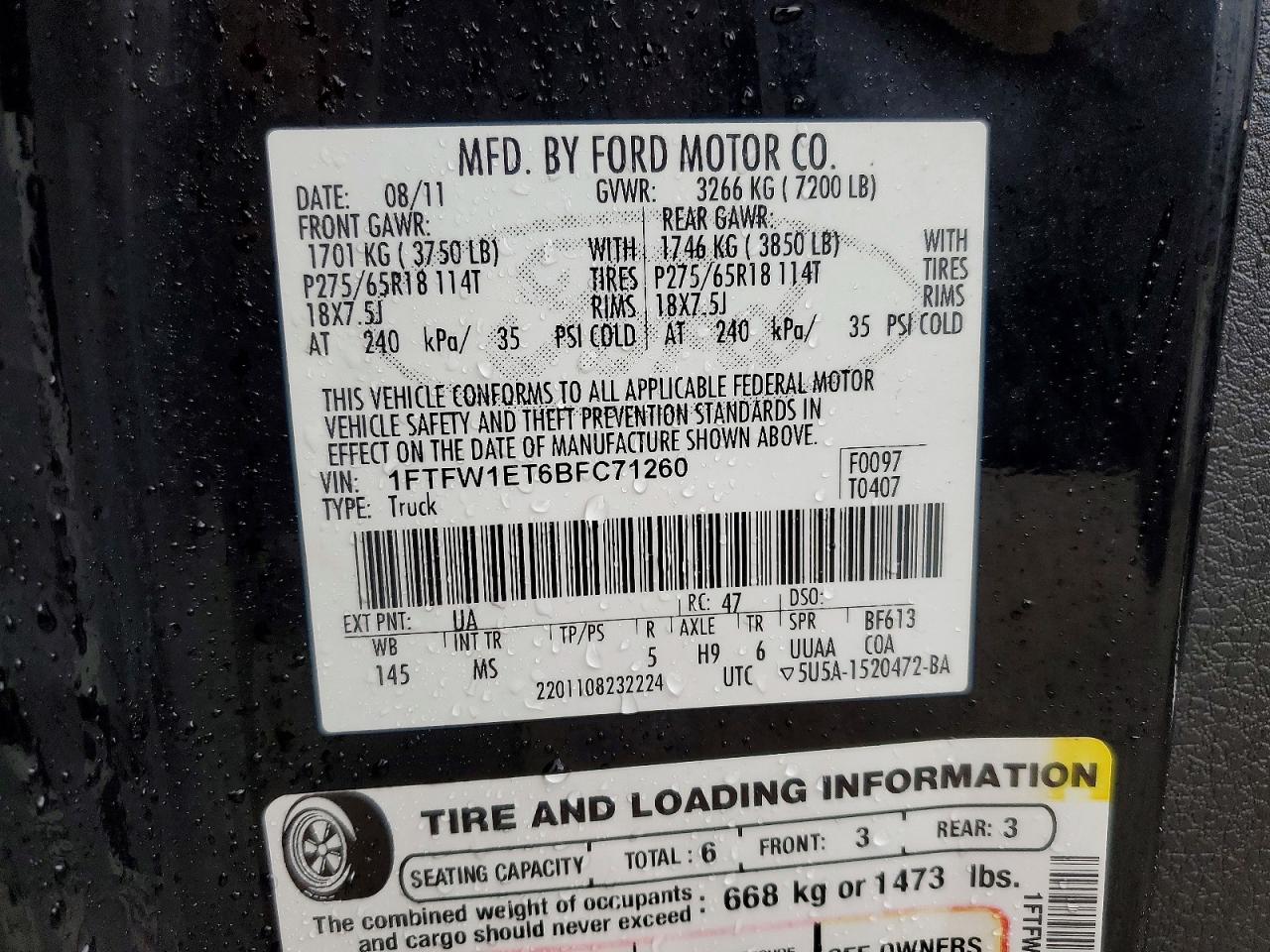 2011 FORD F150 SUPERCREW photo 23