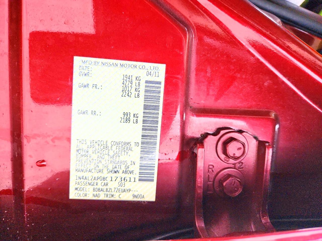 2011 NISSAN ALTIMA 2.5 photo 12