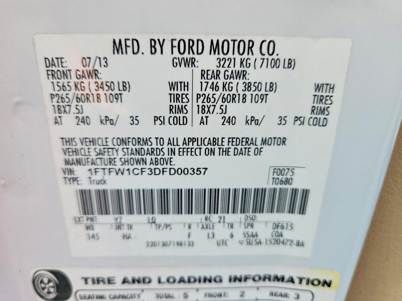 2013 FORD F150 SUPERCREW photo 23