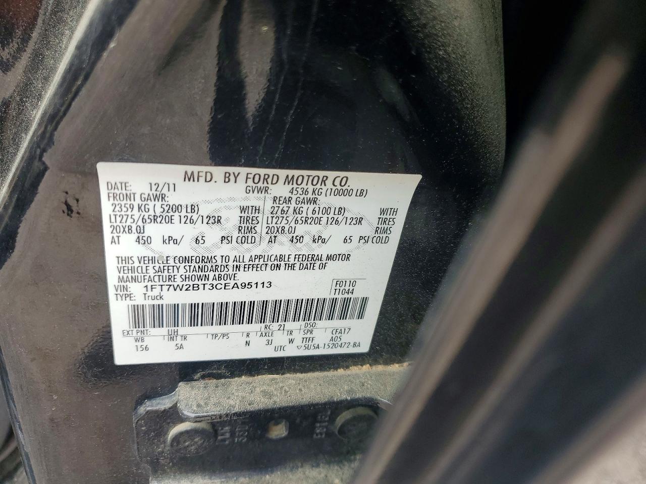 2012 FORD F250 SUPER DUTY photo 12