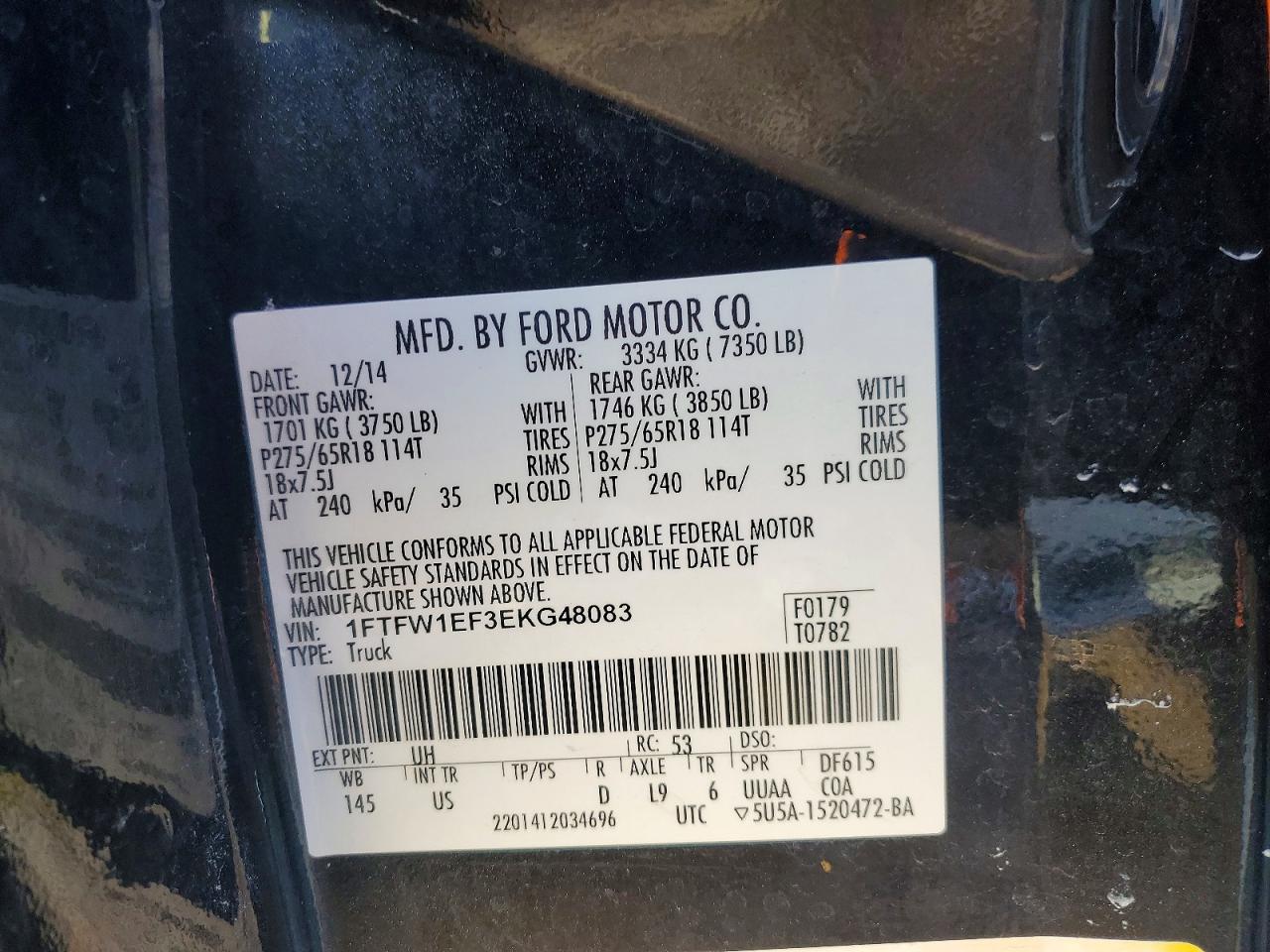 2014 FORD F150 SUPERCREW photo 12