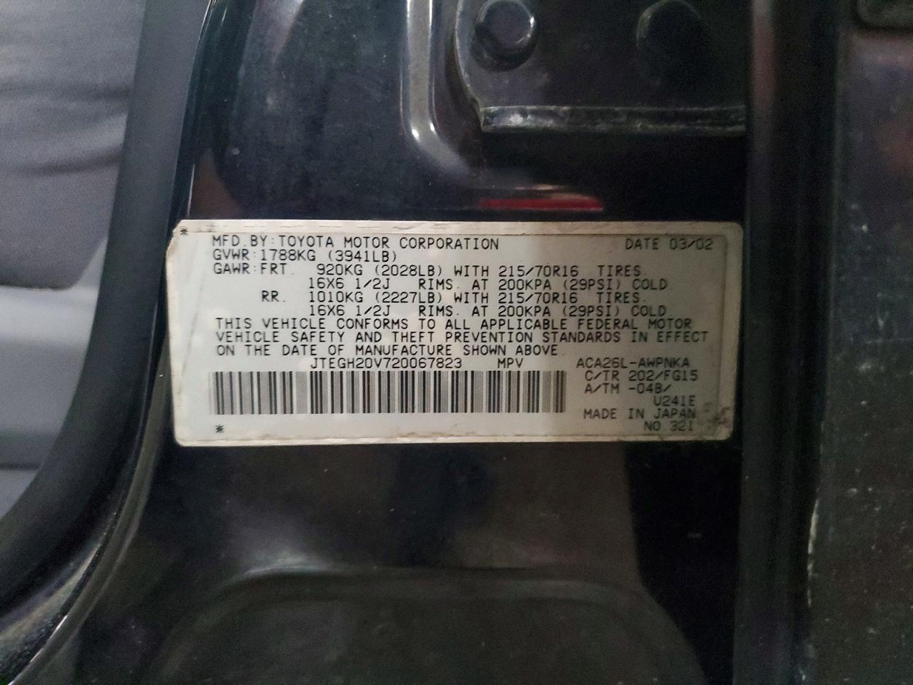2002 TOYOTA RAV4 BASE photo 13