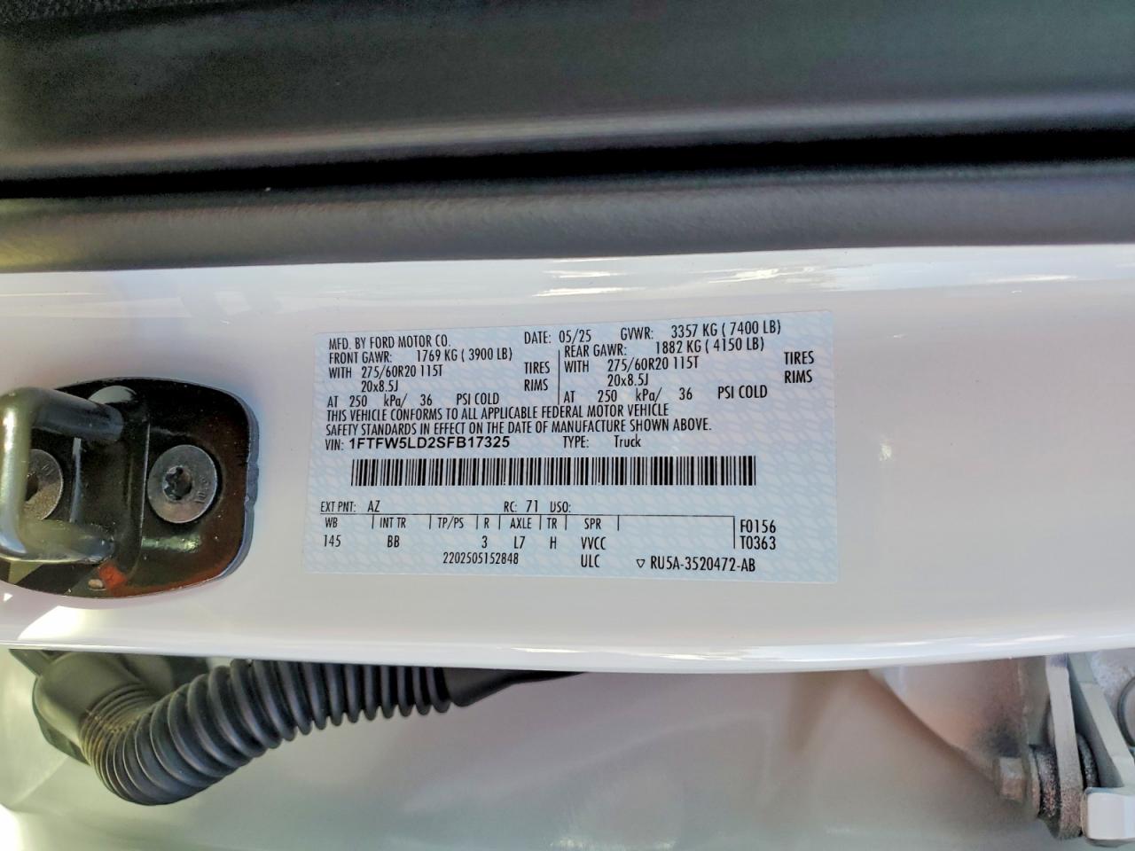 2025 FORD F150 LARIAT photo 23