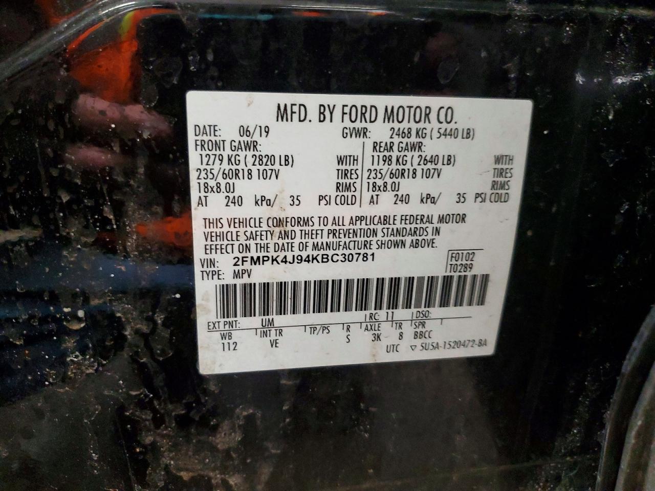 2019 FORD EDGE photo 25