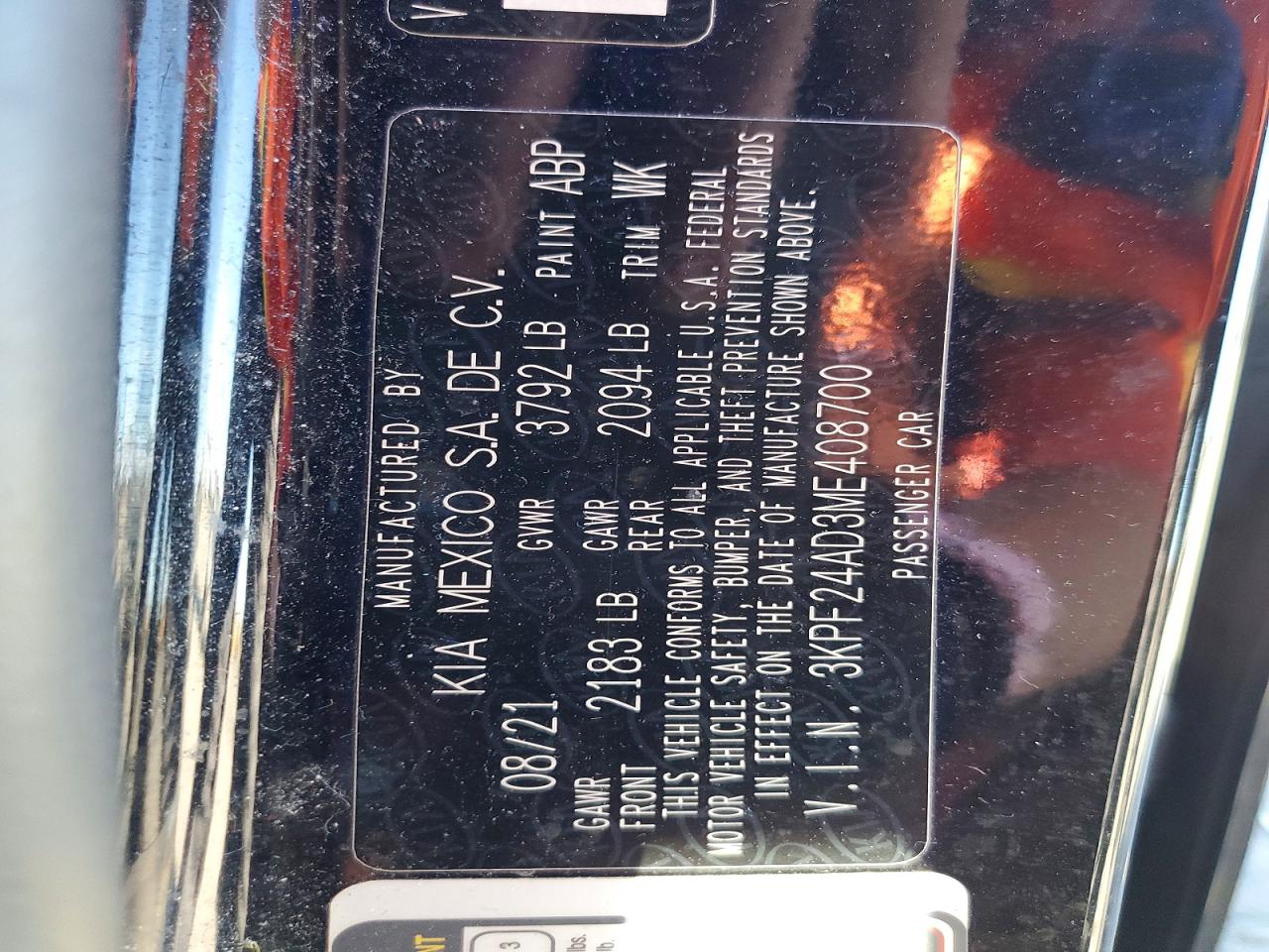 2021 KIA FORTE LXS photo 25