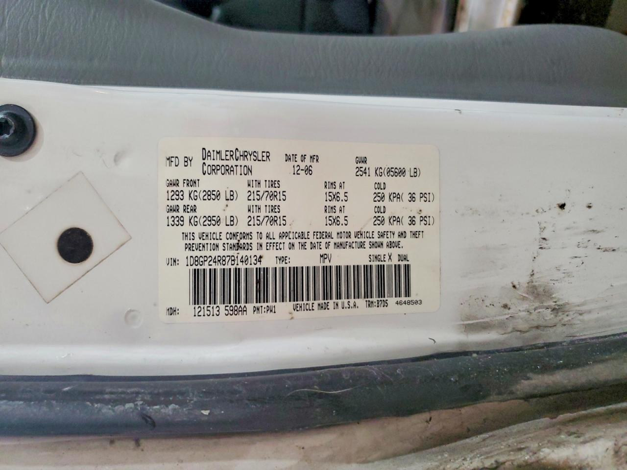 2007 DODGE GRAND CARAVAN SE photo 27