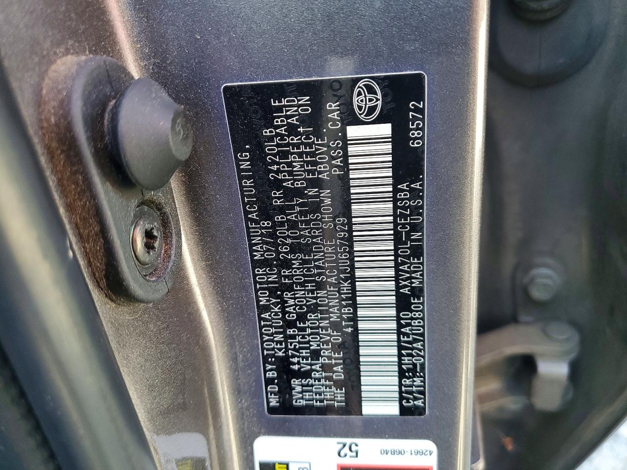 2018 TOYOTA CAMRY SE photo 34
