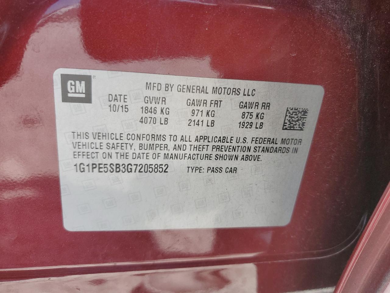 2016 CHEVROLET CRUZE LIMITED LT photo 23