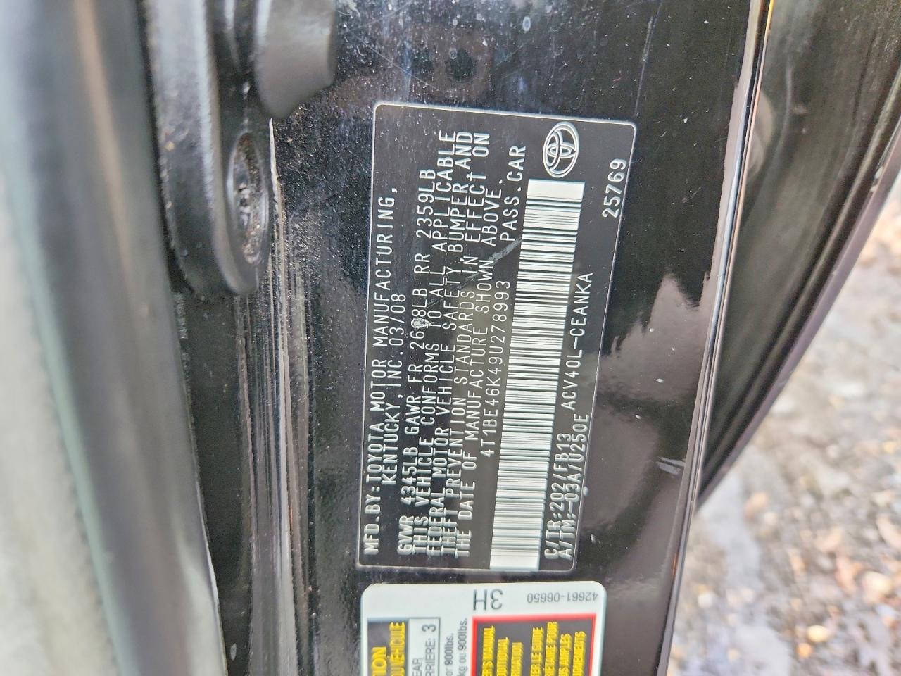 2009 TOYOTA CAMRY LE photo 23