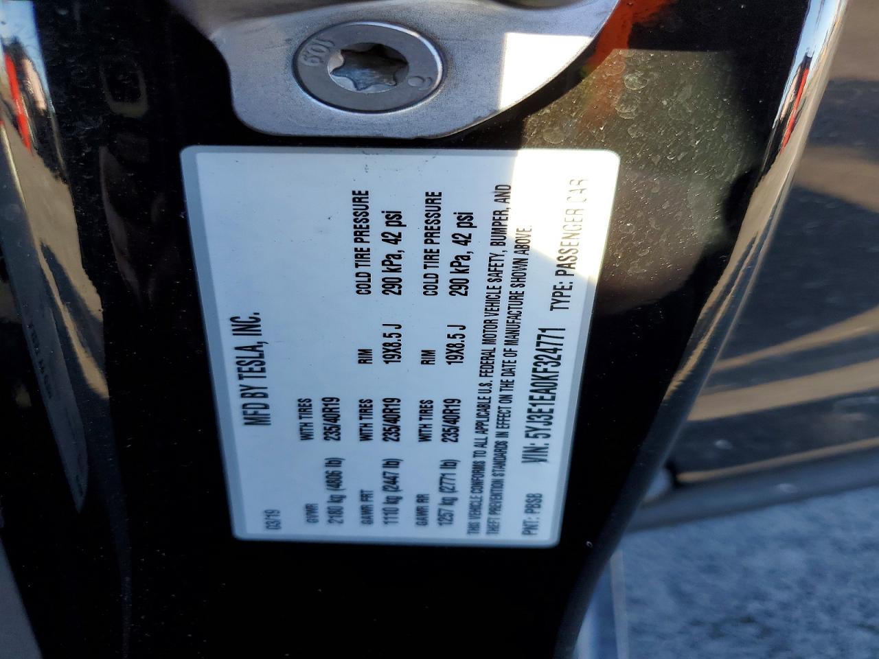2019 TESLA MODEL 3 photo 23