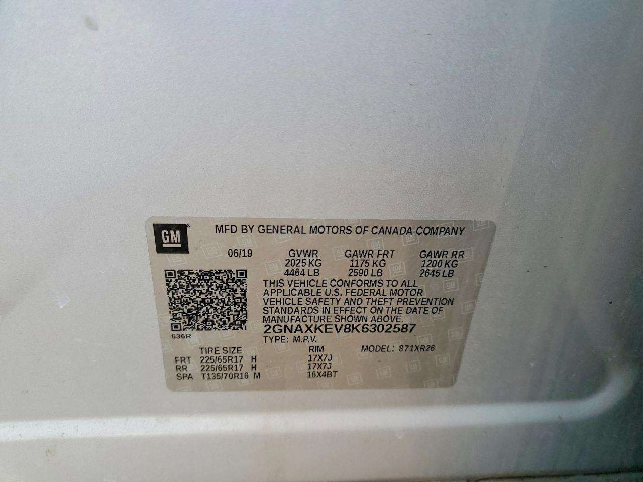 2019 CHEVROLET EQUINOX LT photo 25