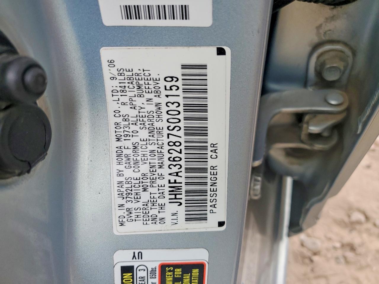 2007 HONDA CIVIC HYBRID photo 23