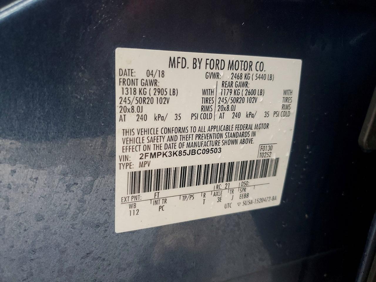 2018 FORD EDGE photo 37