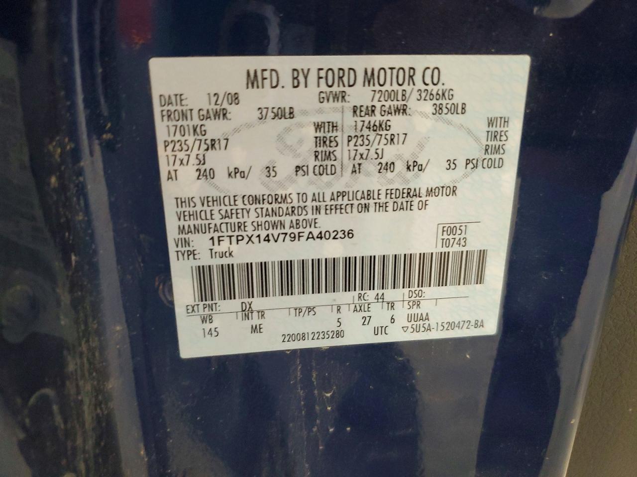 2009 FORD F150 SUPER CAB photo 23