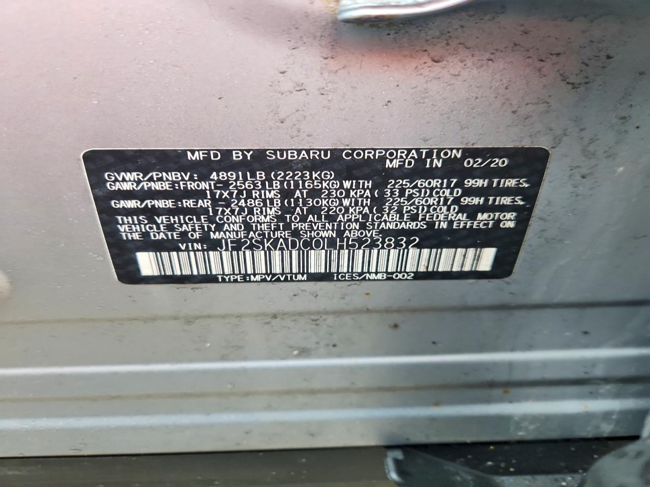 2020 SUBARU FORESTER photo 12