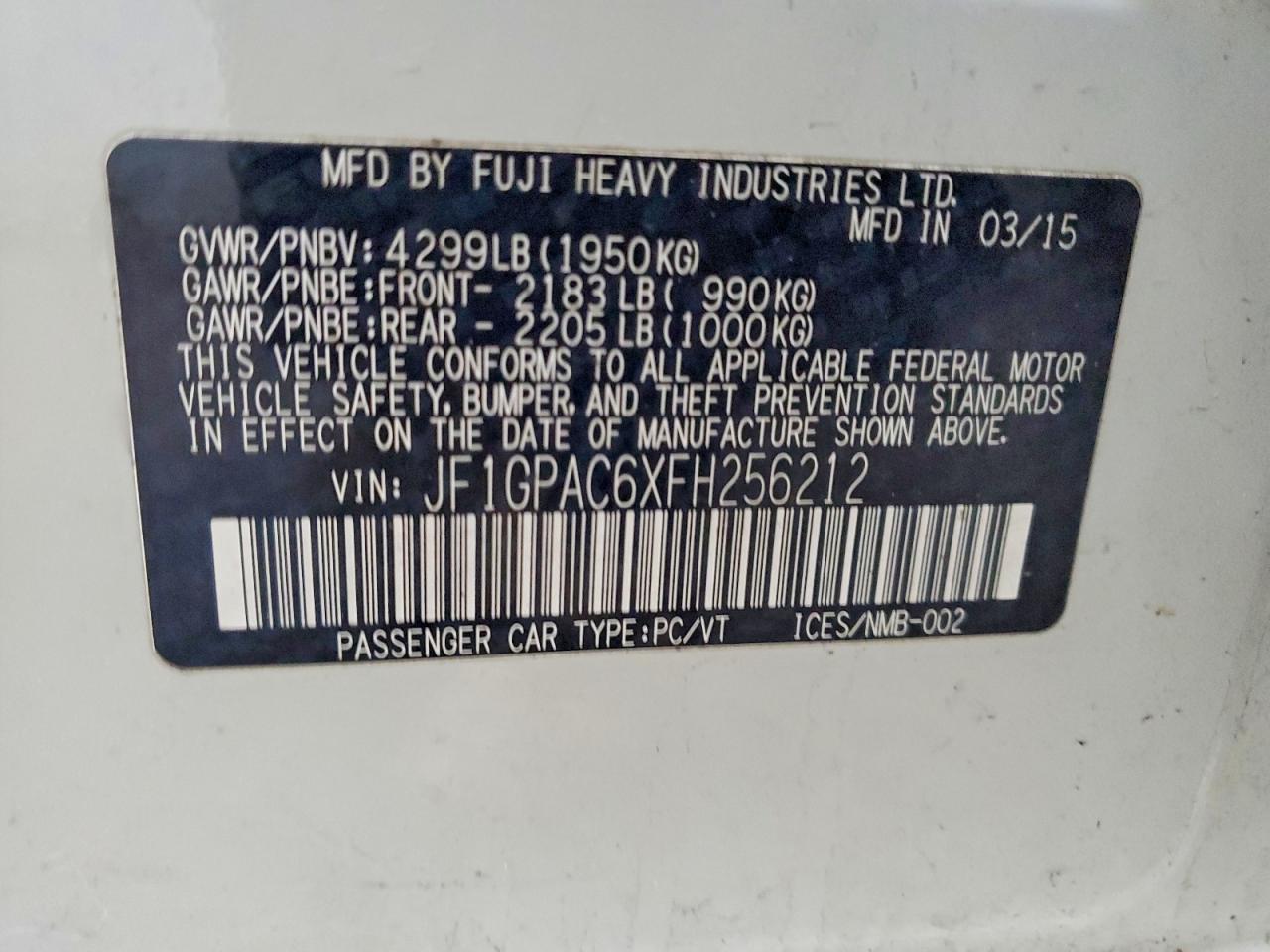2015 SUBARU IMPREZA PREMIUM photo 25