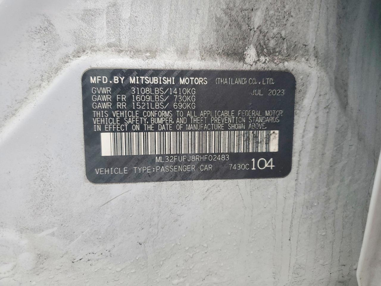 2024 MITSUBISHI MIRAGE G4 ES photo 23