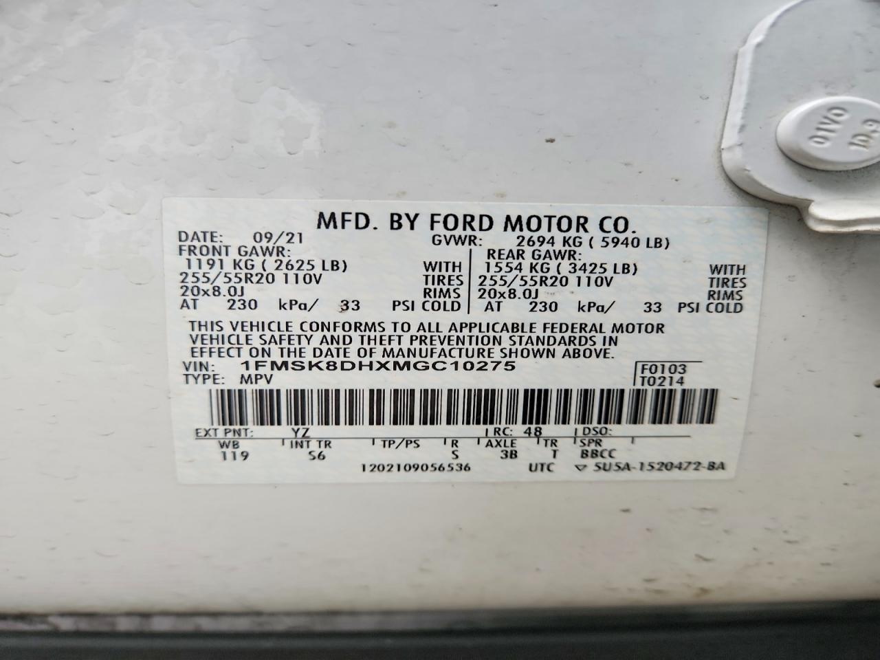 2021 FORD EXPLORER XLT photo 40