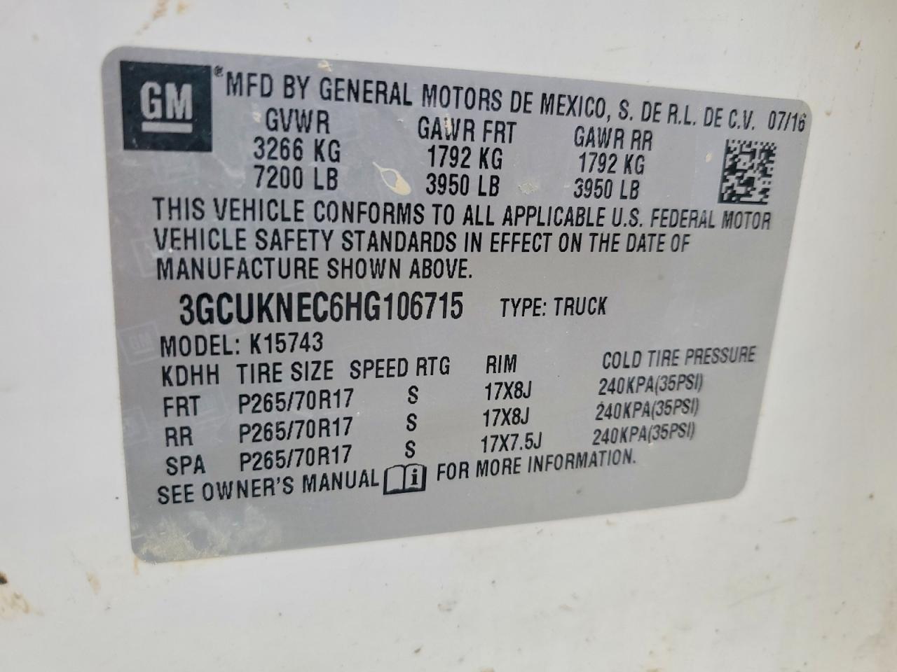 2017 CHEVROLET SILVERADO K1500 photo 23