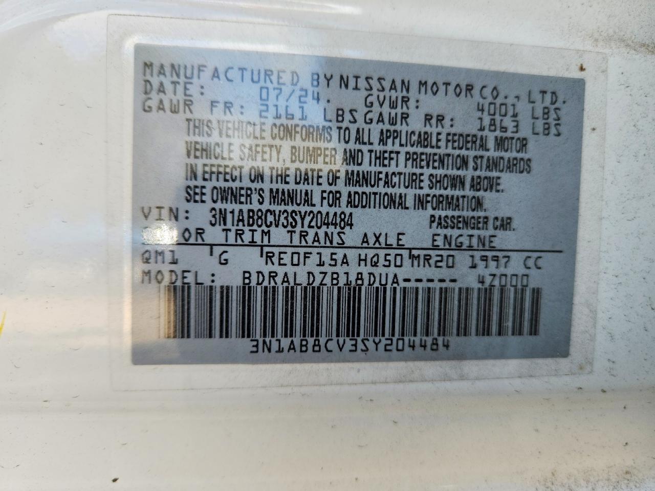 2025 NISSAN SENTRA SV photo 12