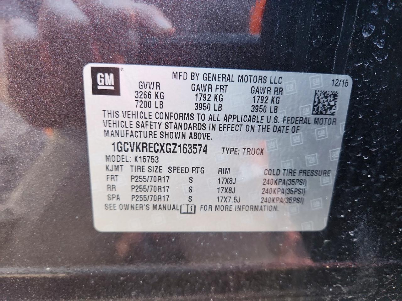 2016 CHEVROLET SILVERADO K1500 LT photo 12