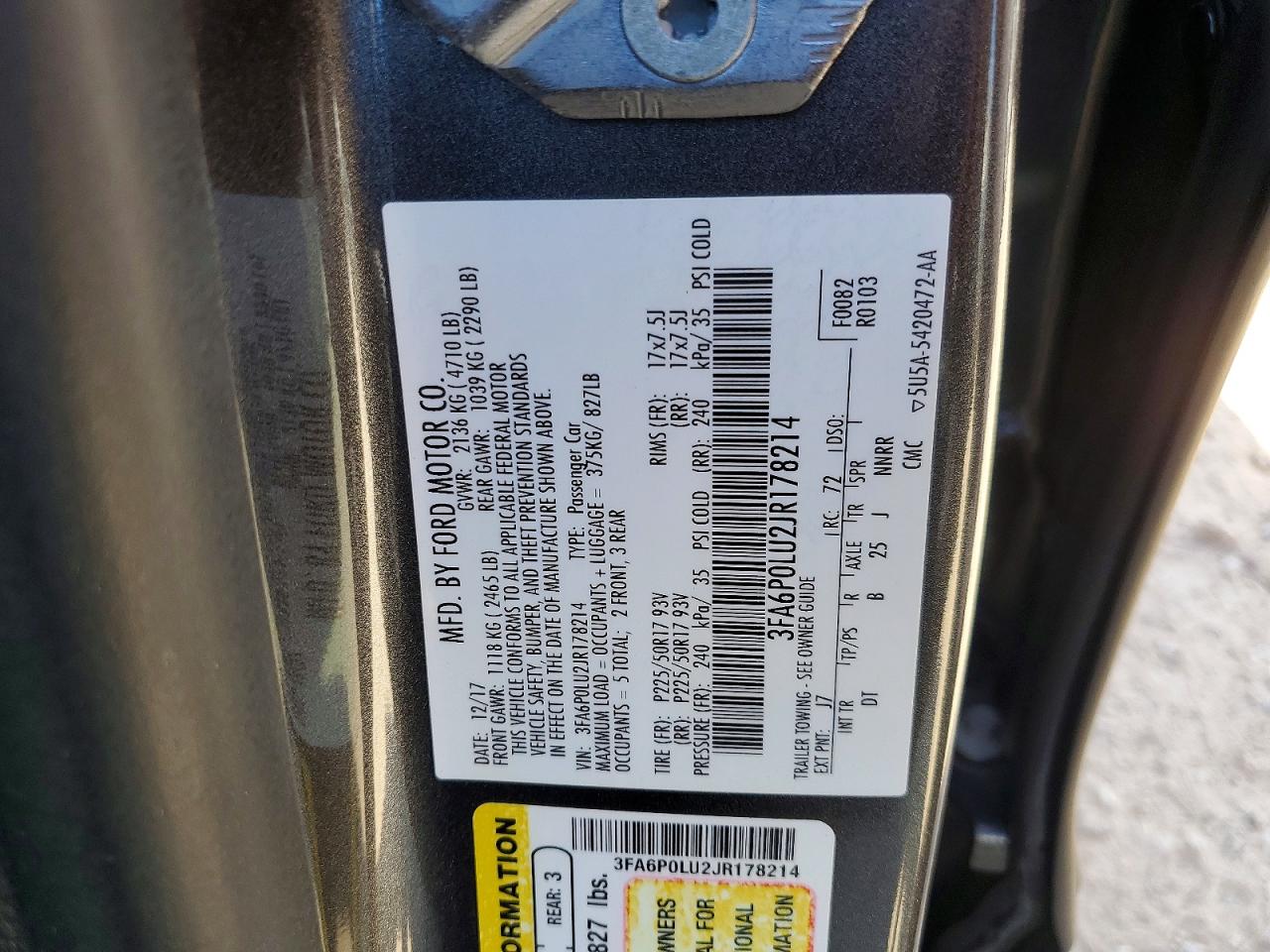 2018 FORD FUSION SE HYBRID photo 12