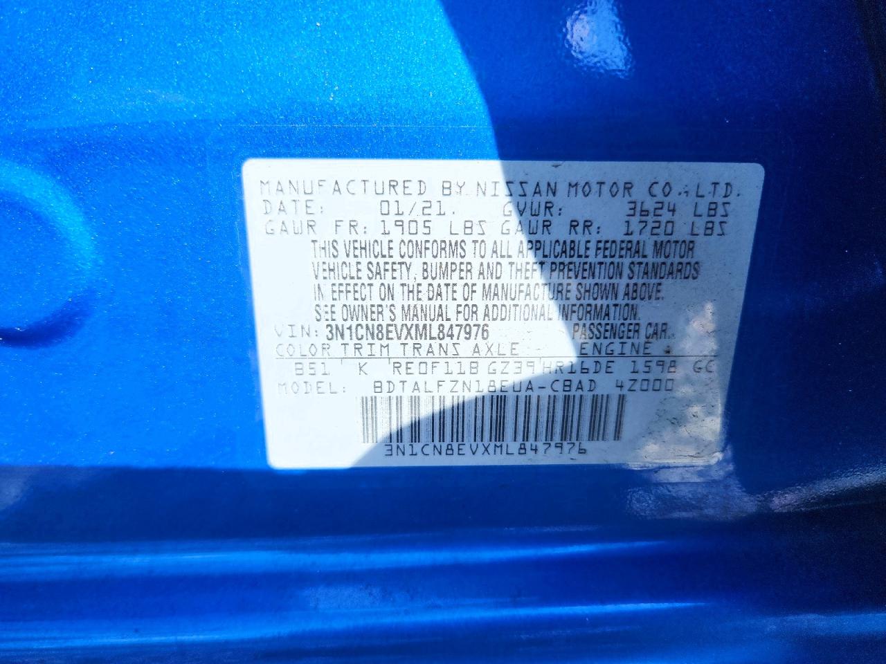 2021 NISSAN VERSA SV photo 34
