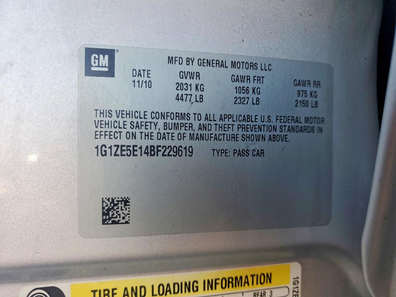 2011 CHEVROLET MALIBU LTZ photo 12