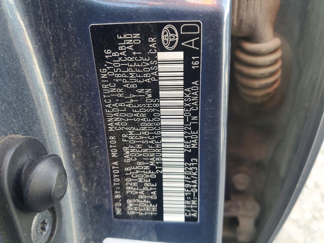 2016 TOYOTA COROLLA S PLUS photo 23