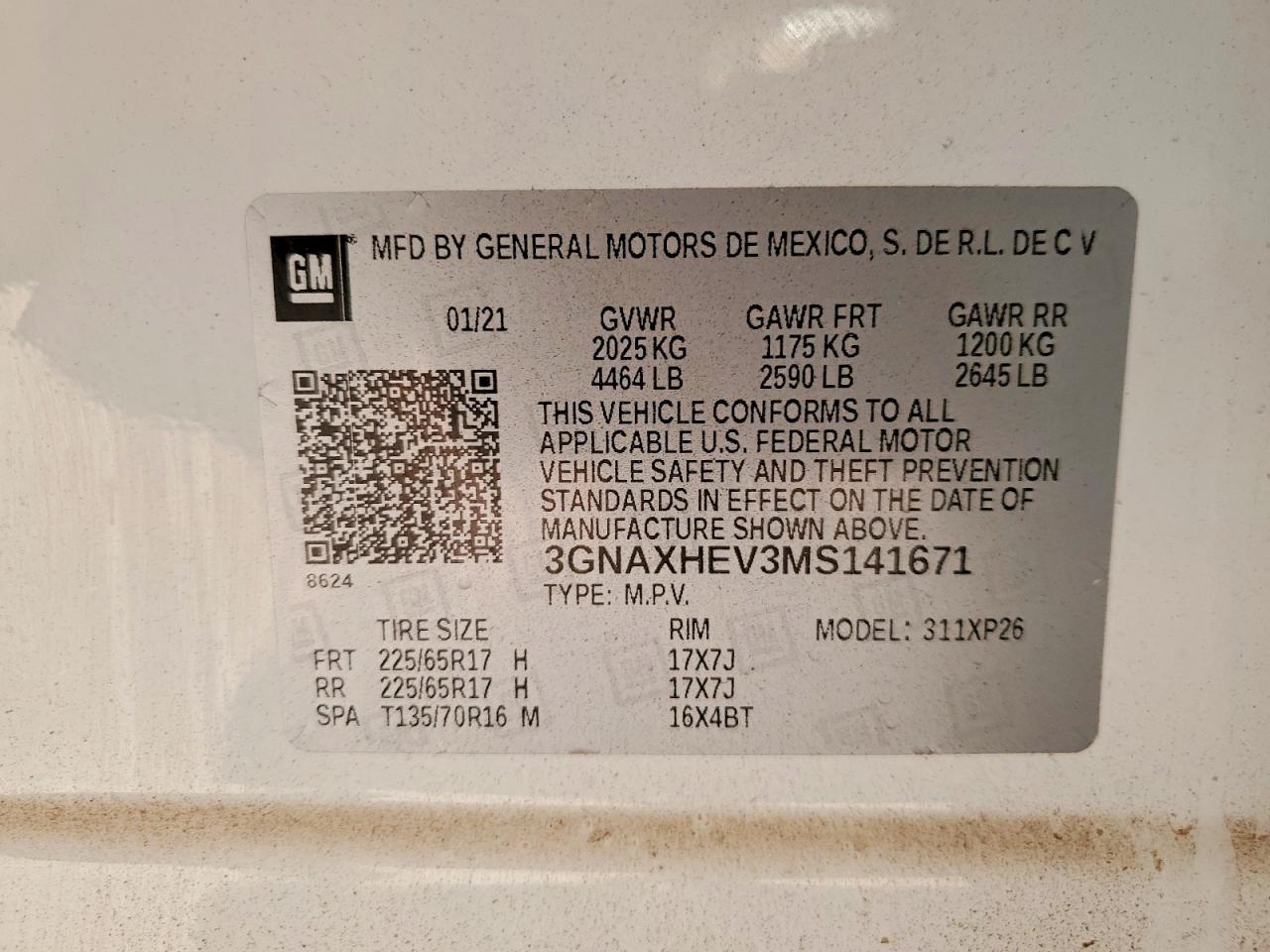 2021 CHEVROLET EQUINOX LS photo 34