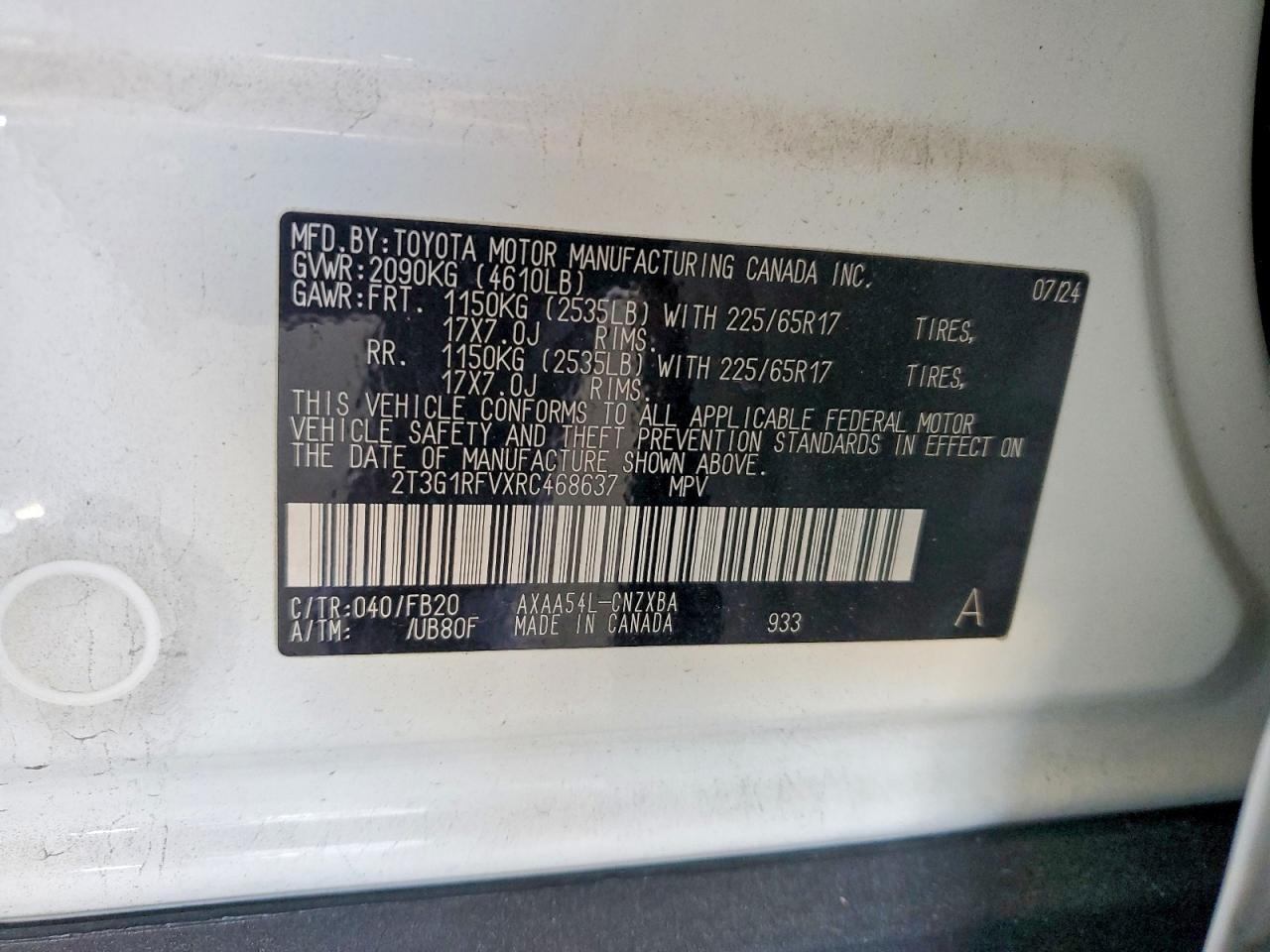 2024 TOYOTA RAV4 LE photo 12