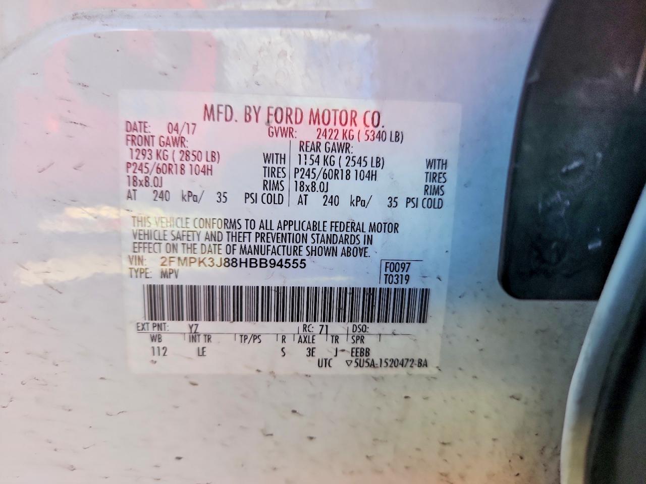 2017 FORD EDGE SEL photo 23