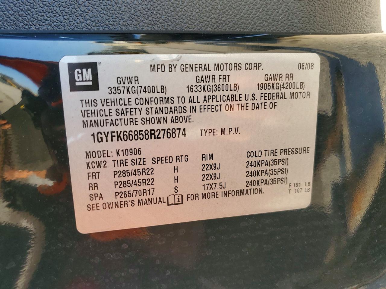 2008 CADILLAC ESCALADE ESV photo 13