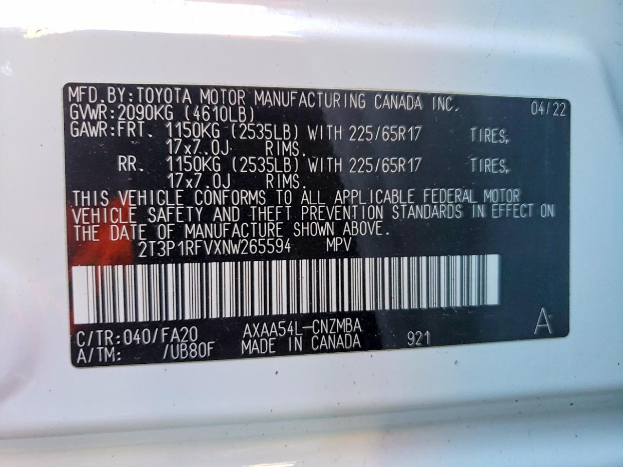 2022 TOYOTA RAV4 XLE photo 13