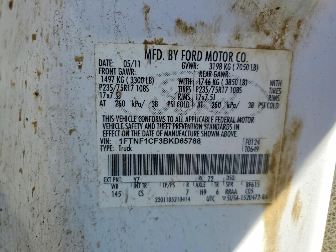 2011 FORD F150 photo 12