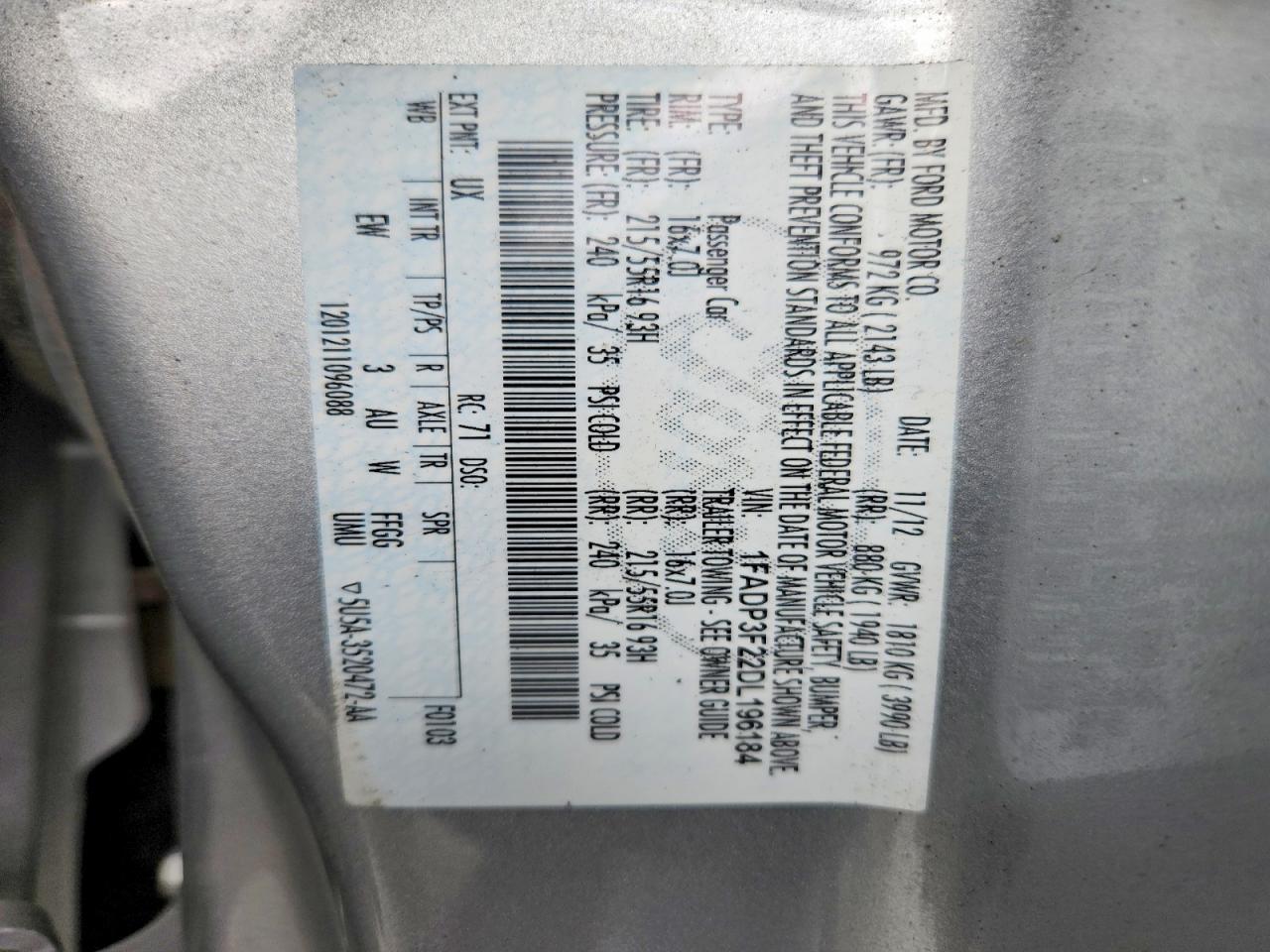 2013 FORD FOCUS SE photo 12