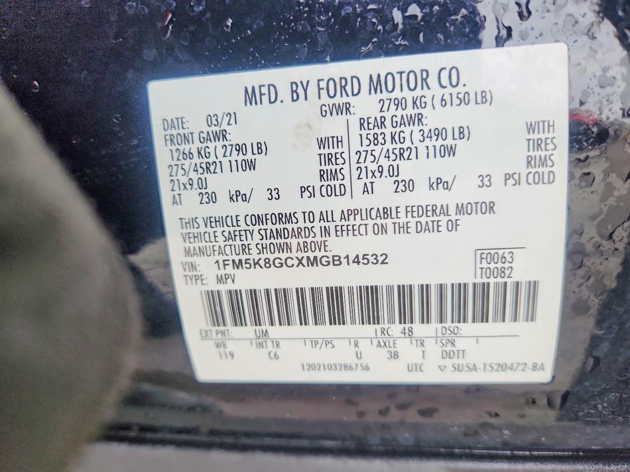 2021 FORD EXPLORER ST photo 12