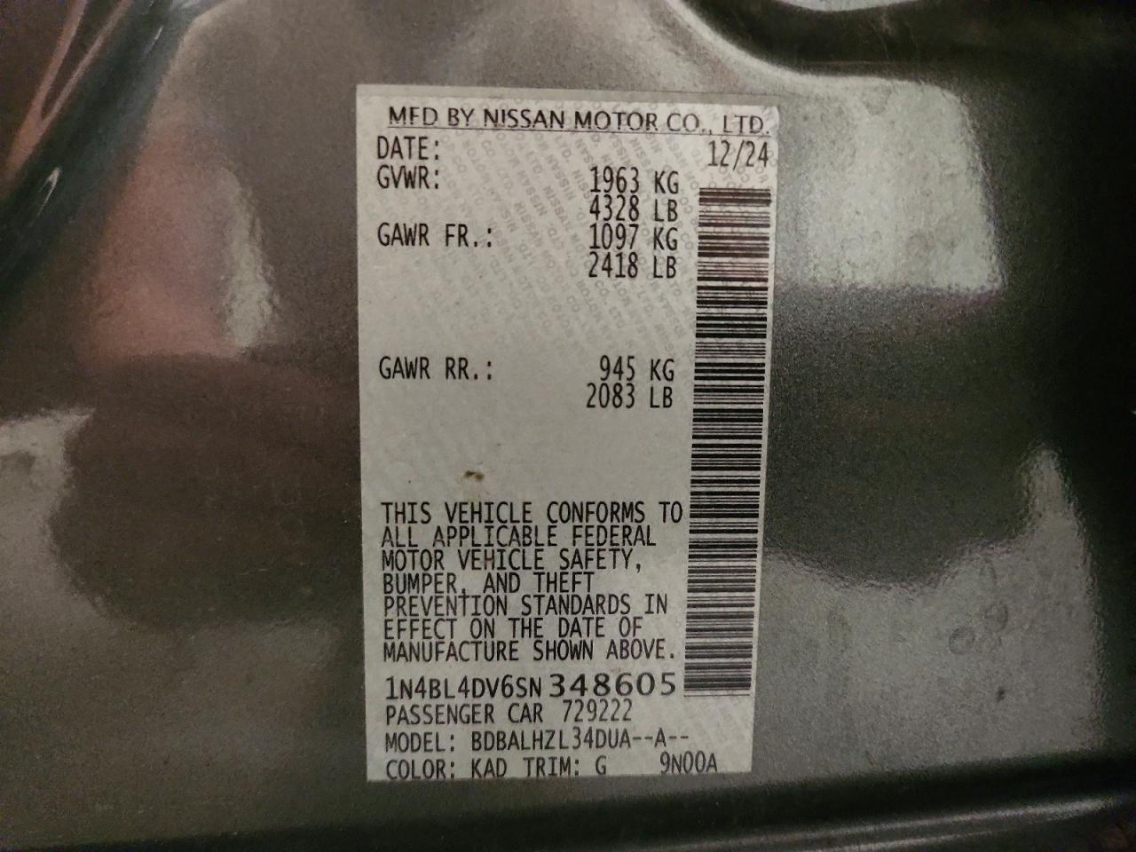 2025 NISSAN ALTIMA 2.5 SV photo 12