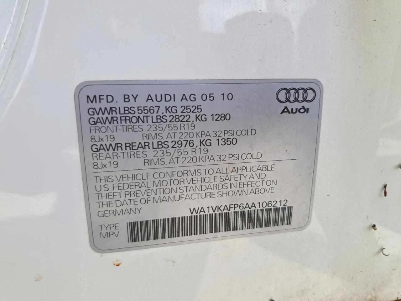 2010 AUDI Q5 PRESTIGE photo 25