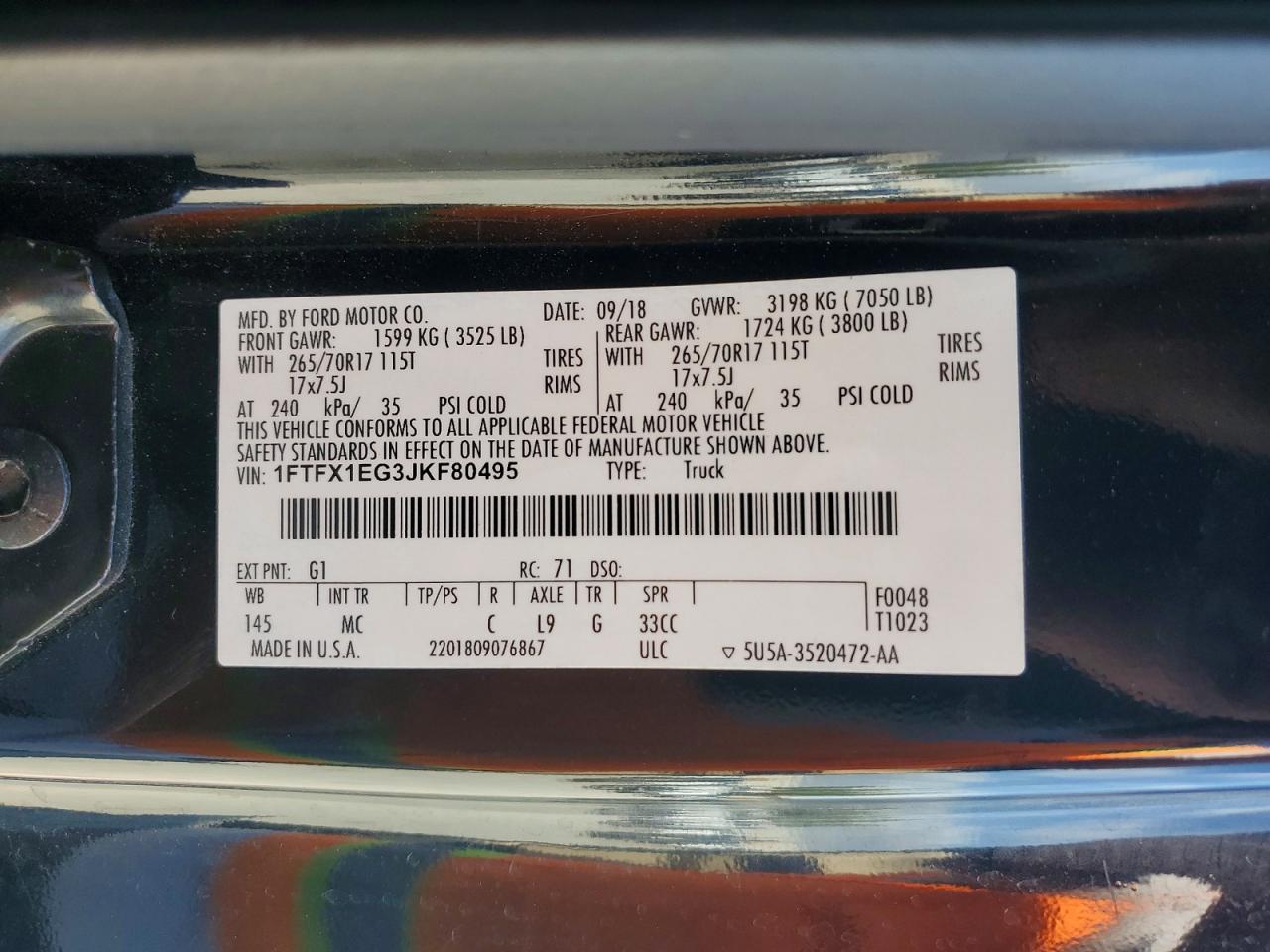 2018 FORD F150 SUPER CAB photo 34