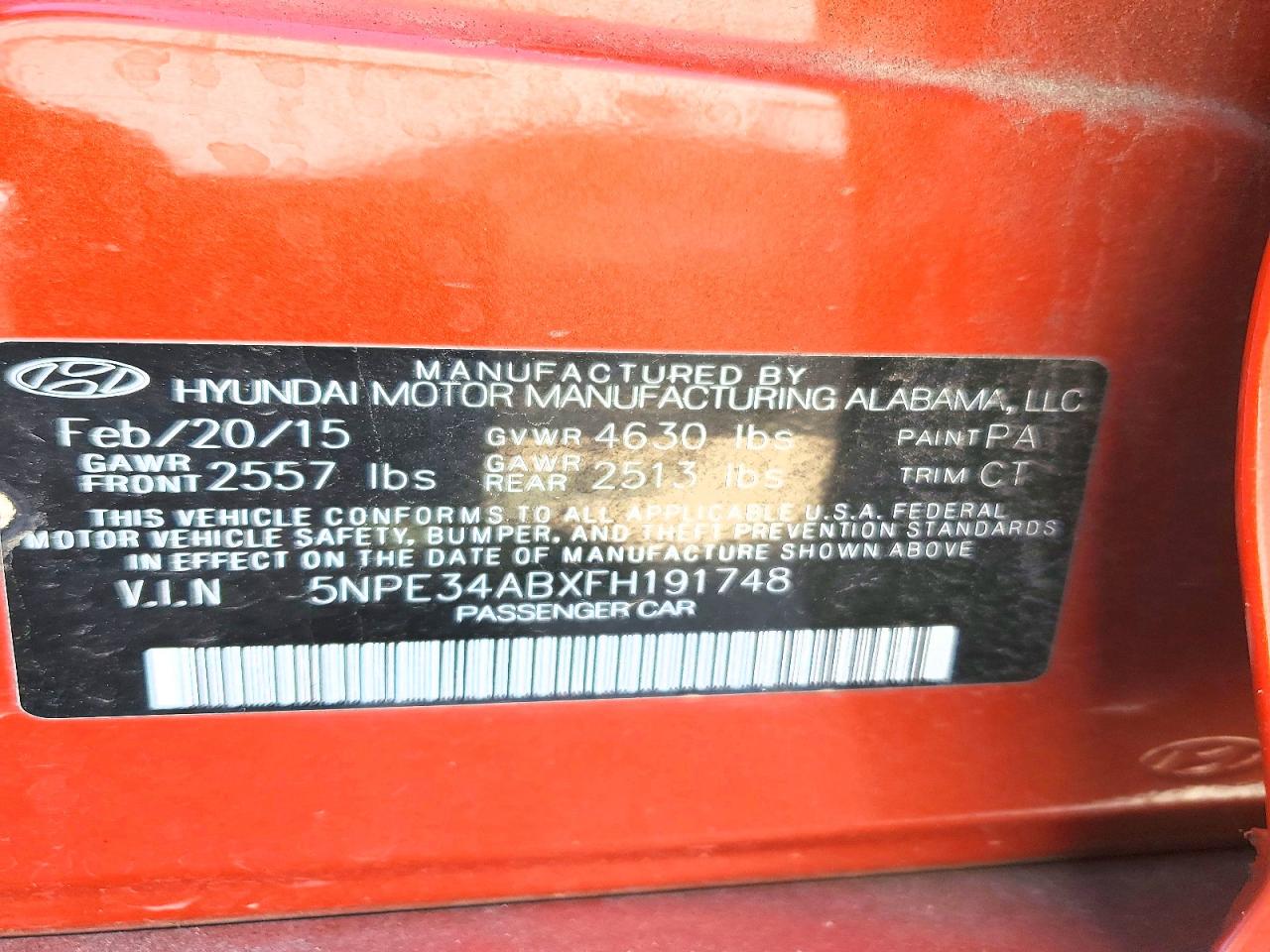 2015 HYUNDAI SONATA LIMITED 2.0T photo 23