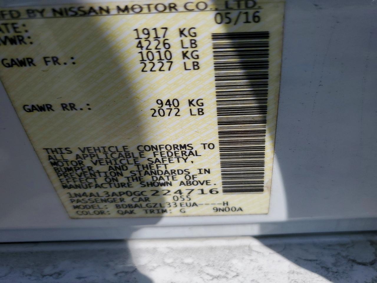 2016 NISSAN ALTIMA 2.5 S photo 13