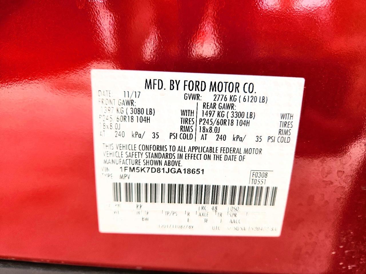 2018 FORD EXPLORER XLT photo 13