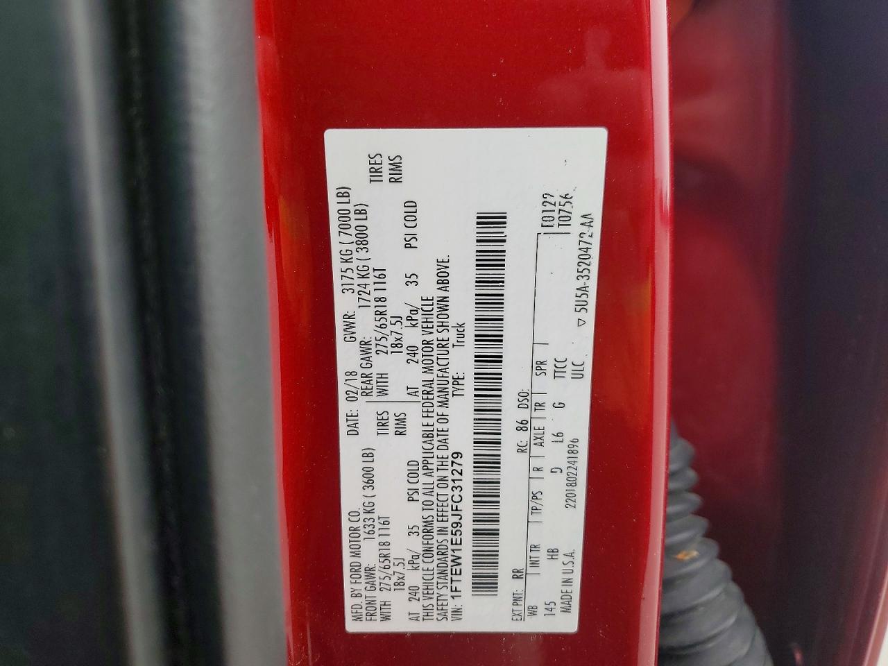 2018 FORD F150 SUPERCREW photo 25
