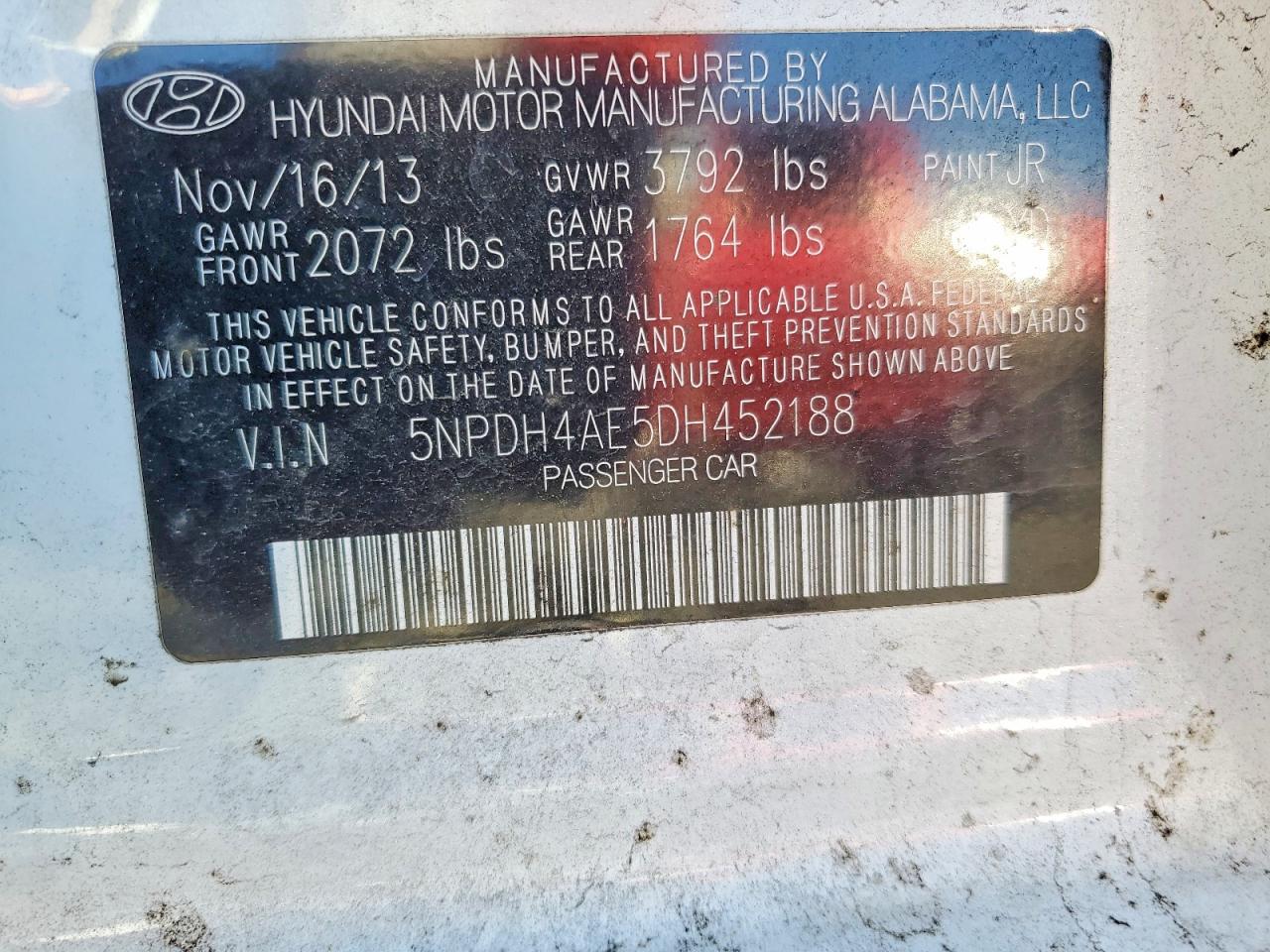 2013 HYUNDAI ELANTRA GLS photo 23