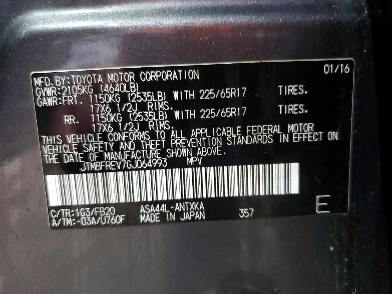 2016 TOYOTA RAV4 LE photo 13
